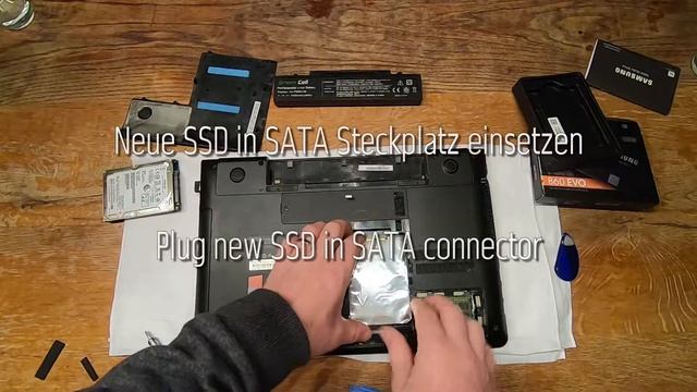 Samsung NP350V5C SSD Einbau Arbeitsspeicher Aufrüsten RAM Upgrade