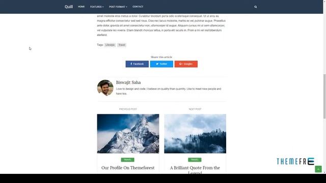 Quill Blog - Responsive Minimal WordPress Blog theme Leyton Ki смотреть онлайн