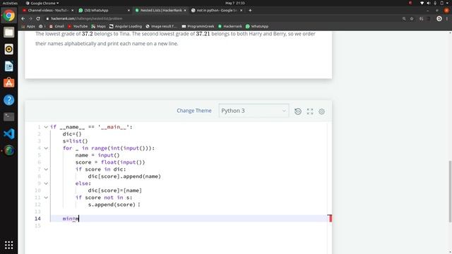 #10 : Nested List | hackerrank Python Solutions смотреть онлайн