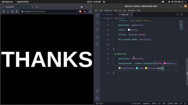 CSS Transparent Text Gradient Spotlight Using Only HTML CSS смотреть онлайн