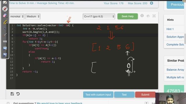 Noble integer | InterviewBit | Arrays | Interview prep. | IIT Kanpur смотреть онлайн