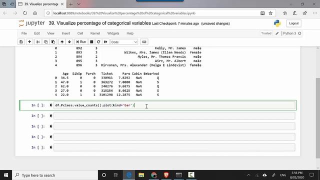 Visualise count of categorical variables for a Column python смотреть онлайн