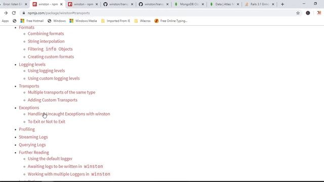 winston logger | Log into MongoDB | File | Console | nodejs tutorial смотреть онлайн