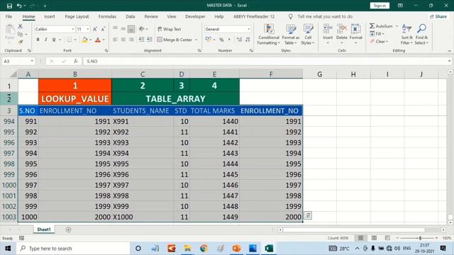 MS EXCEL VLOOKUP in TAMIL METHOD 3 | vinothkumar |VK| смотреть онлайн