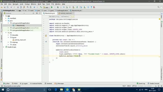 Unsing Button in Kotlin | Kotlin Tutorial | Android Tutorial смотреть онлайн