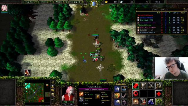 WARCRAFT 3 REFORGED: NARUTO DOTA COM SAKURA HARD CARRY?! NWU WC3 custom map gameplay PT-BR смотреть онлайн