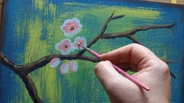 ? how to painting birds step by step, birds on cherry branches смотреть онлайн