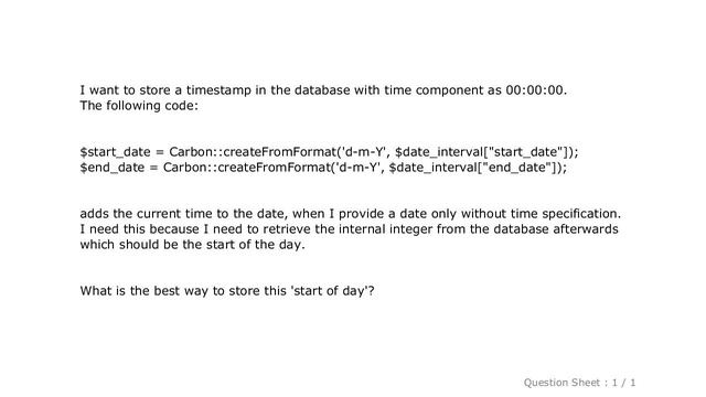 MySQL : Store timestamp with time 00:00:00 смотреть онлайн