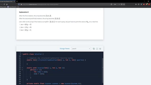 Hackerrank: Circular Array Rotation смотреть онлайн