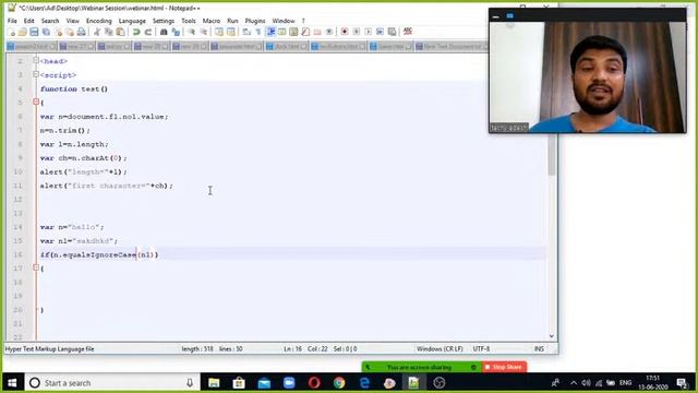 String handling in java Script and Form Validation using Java Script [Webinar Session 6]Techy Adesh смотреть онлайн