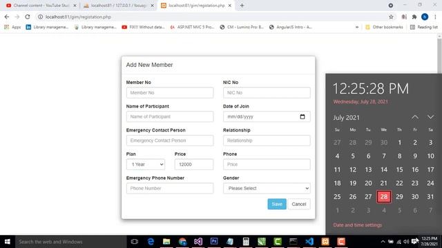 Gym Management System using Php Mysql Part 5 смотреть онлайн