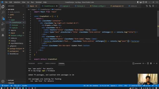 Build a Blog Website using React and Firebase Tutorial смотреть онлайн
