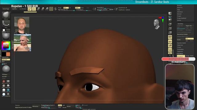 Zubarefff (ЗУБАРЕВ) в 3D. ПОРТРЕТ в Zbrush
