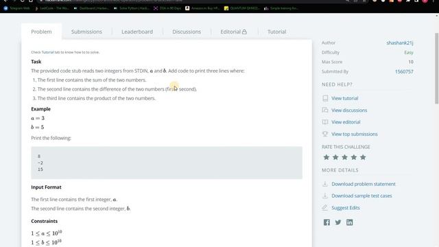 HackerRank Python Problem "Arithmetic Operator" || Competitive Programing With Python @Codolearn смотреть онлайн