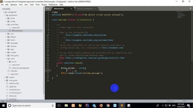 CodeIgniter Tutorial 1 : Install Codeigniter framework and test firstt example Part 1 смотреть онлайн