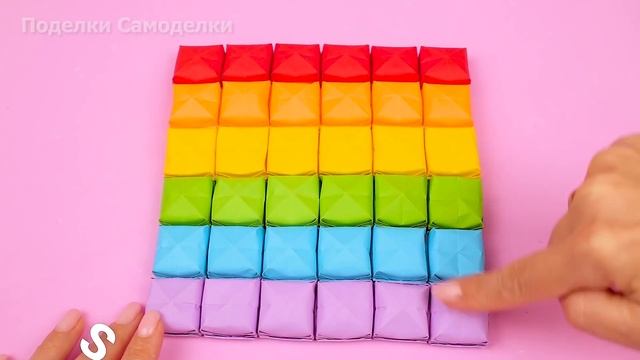 3 Способа как сделать Поп ит своими руками Антистресс Пупырка из бумаги Радужный fidget toys смотреть онлайн