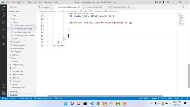 Laravel 9 Ajax Crud With Live Search and Pagination Bangla | Delete Product | P-11 смотреть онлайн