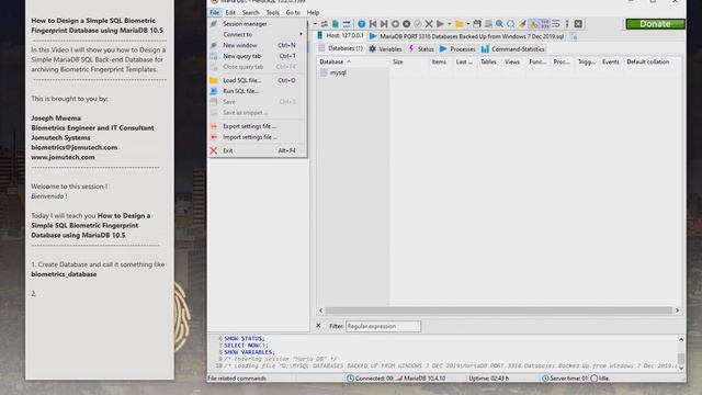 Biometric Database Tutorial - How to Design and Create a Simple SQL based Biometric Database смотреть онлайн