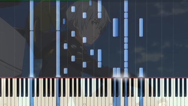 [Suisei no Gargantia] ED Sora to Kimi no Message Piano Synthesia Tutorial смотреть онлайн