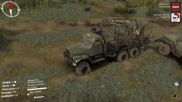 SpinTires - Прохождение карты "Вулкан" #SpinTires