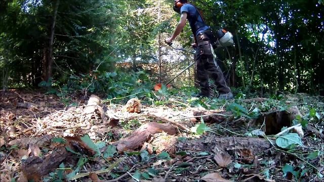 Stihl FS 490 mit Häckselmesser смотреть онлайн