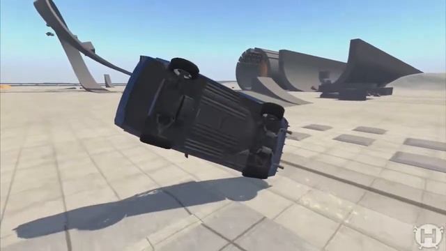 BeamNG.drive | Speedbumps at High Speed (Grid Map) смотреть онлайн