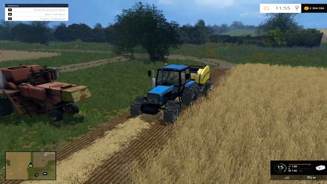 Farming Simulator 2015 mod tractor Belarus MTZ 1221 смотреть онлайн