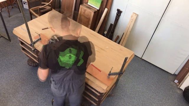Реставрация дубового стола: столешница из ламеля/палубы. Письменный стол антиквариат и реставрация смотреть онлайн