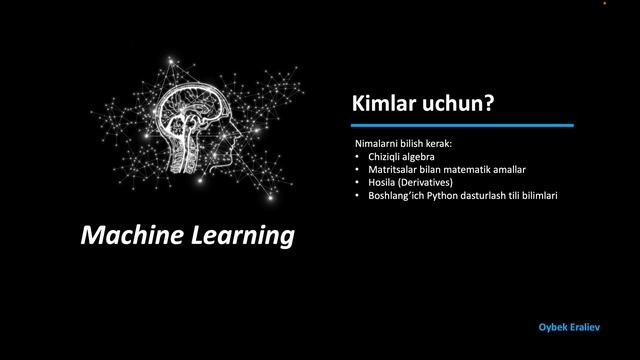 1.1. Kirish. | Machine Learning darslari (O'zbek tilida) (Sun'iy Idrok). смотреть онлайн