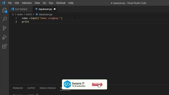Membuat Input User di Python || Python Tutorial смотреть онлайн