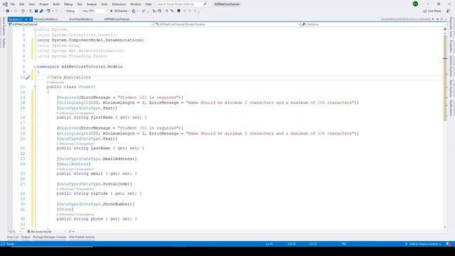 Data Annotations in ASP.Net Core C# смотреть онлайн
