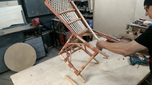 Искусственный ротанг. Плетеный стул часть 3.