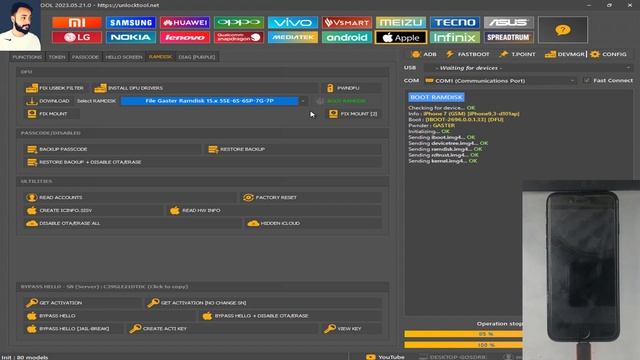 iOS 15.7.8 iPhone 7 Remove/Hide iCloud without Password via Unlock Tool смотреть онлайн