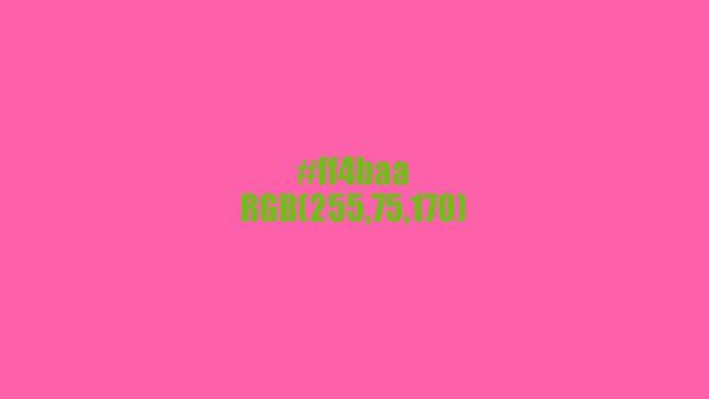 #ff4baa RGB(255,75,170) смотреть онлайн