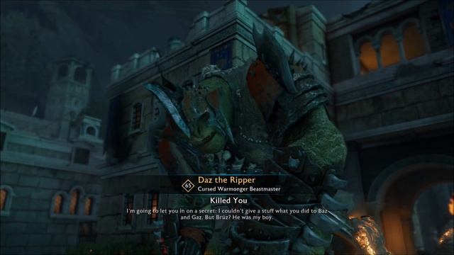 Shadow of War: Middle Earth™ Unique Orc Encounter & Quotes #105 DAZ THE RIPPER!! смотреть онлайн