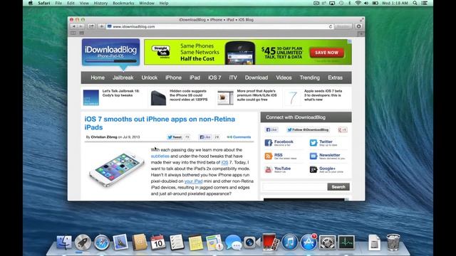 Как работает технология Safari Power Saver в OS X Mavericks