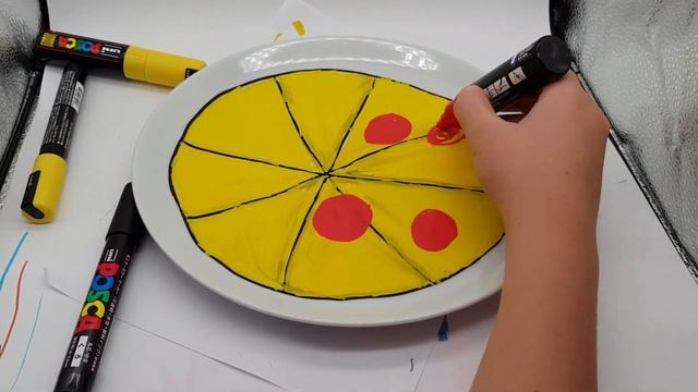 Pepperoni Pizza art with Posca Pens смотреть онлайн