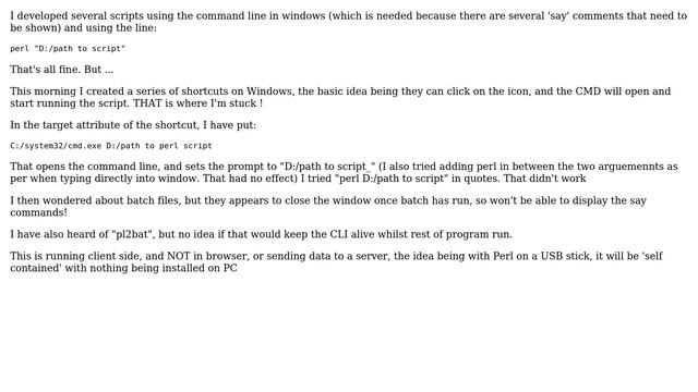 Windows shortcut, Command Line and Perl смотреть онлайн
