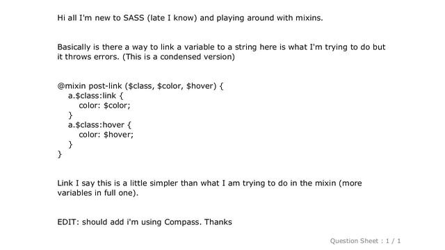 CSS : SASS Variable within string смотреть онлайн