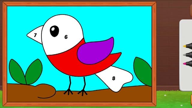 Color Games - Bird | Number Coloring | ABC Games смотреть онлайн