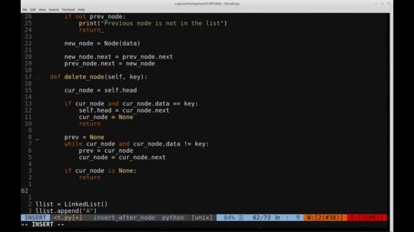 Data Structures in Python: Singly Linked Lists -- Deletion