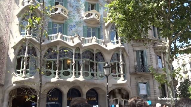 Casa Batllo Exterior Barcelona Spain - Antoni Gaudi Modernist Museum Spain - Casa Amatller Barcelon смотреть онлайн