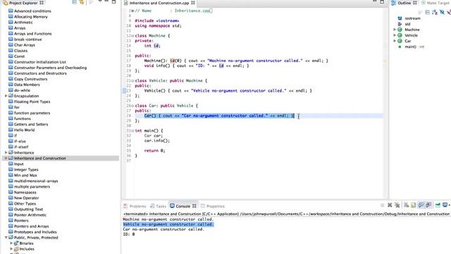 C++Tutorial for Beginners 53 - Constructor Inheritance смотреть онлайн