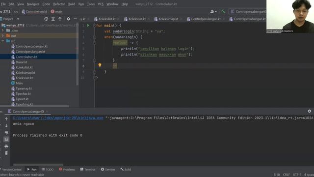 BELAJAR BAHASA PEMROGRAMAN KOTLIN "CONTROL FLOW PERULANGAN" смотреть онлайн
