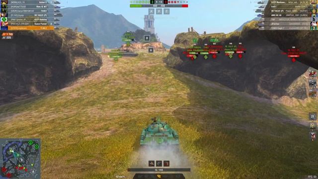 WoT Blitz: бой на T-34-1 карта "Древние пирамиды" (2120 урона) смотреть онлайн