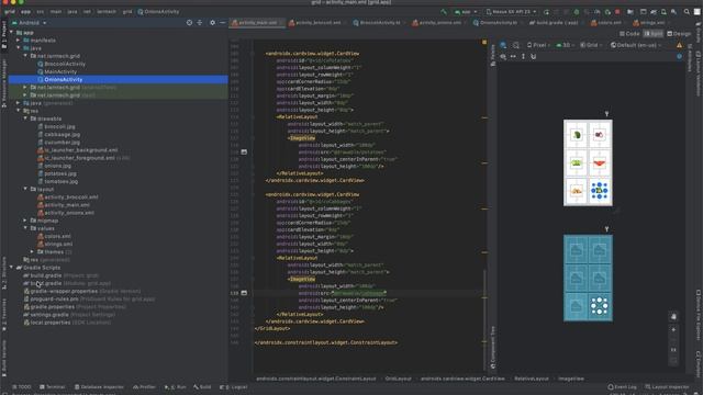 Android Grid Layout Tutorial || Grid Layout with CardView, ImageView and OnClickListener смотреть онлайн