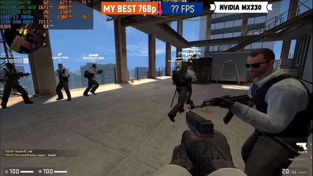 New CSGO Gameplay on MX230 Core i3 7020u 12GB RAM Intel HD620 смотреть онлайн