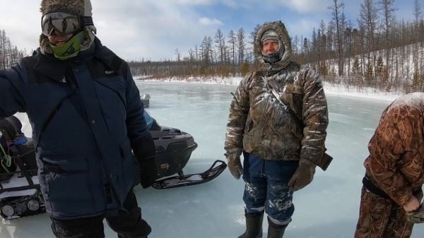 Зимняя рыбалка 2021. Снегоходы Буран, Ямаха, BRP по глубокому снегу и воде!!!