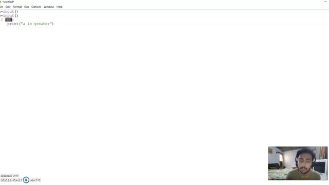 Using if-else statement in python to compare two numbers. смотреть онлайн