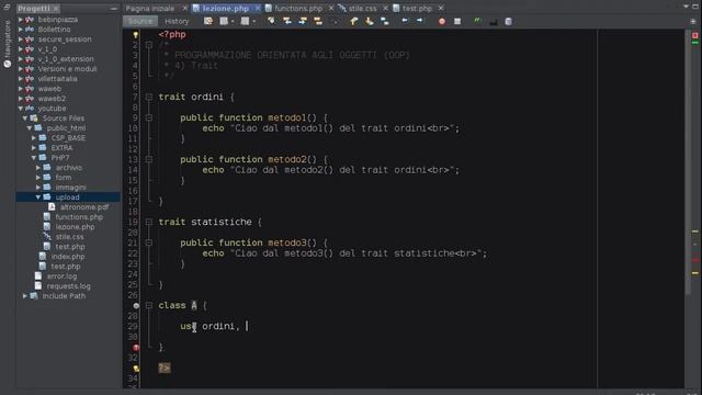 PHP 7 Tutorial ITA Trait OOP (4) #42 смотреть онлайн
